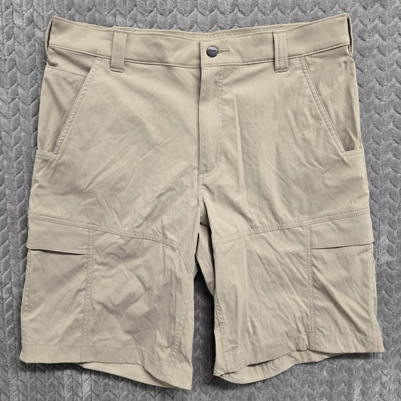 Carhartt Force Madden Cargo Shorts Mens 36 Relaxed Fit Hiking Work Utility Beige - Picture 1 of 9
